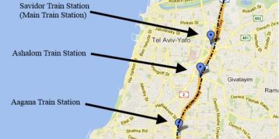 Карта на sherut мапата Тел Авив