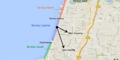 Карта на Тел Авив ноќен живот