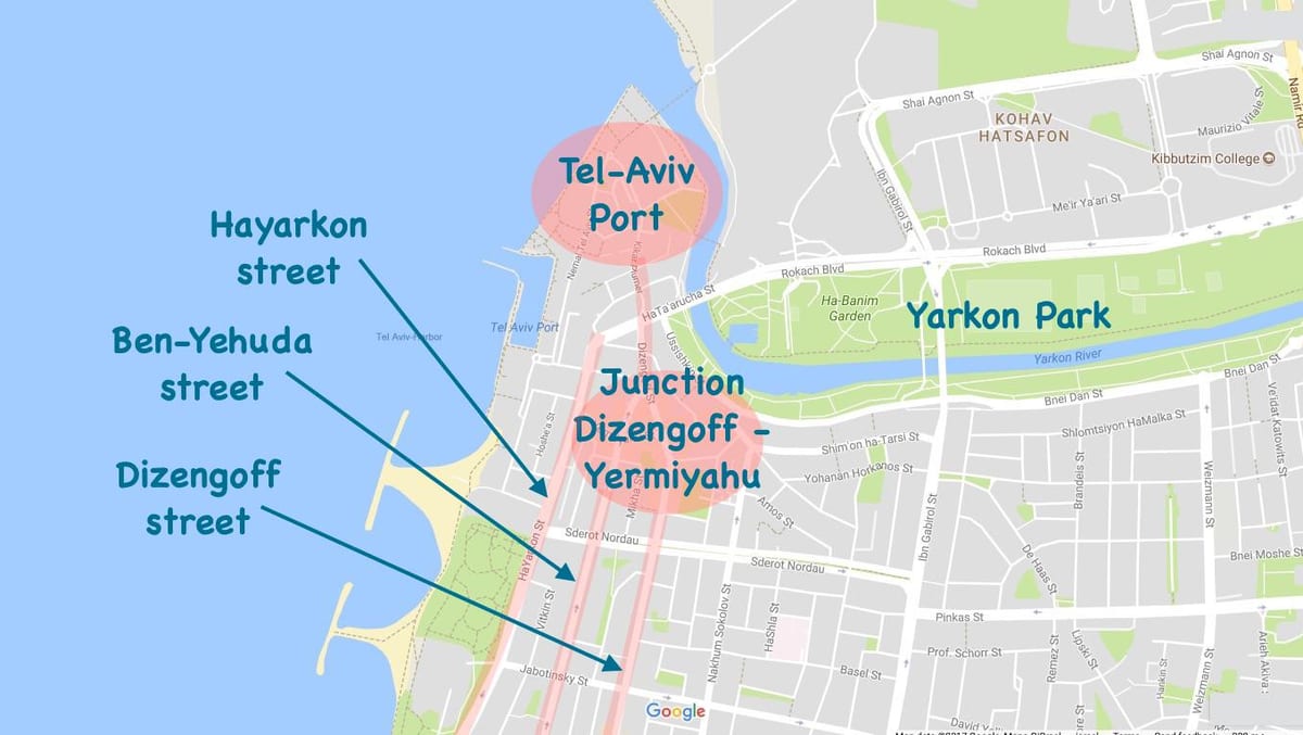 парк hayarkon мапа