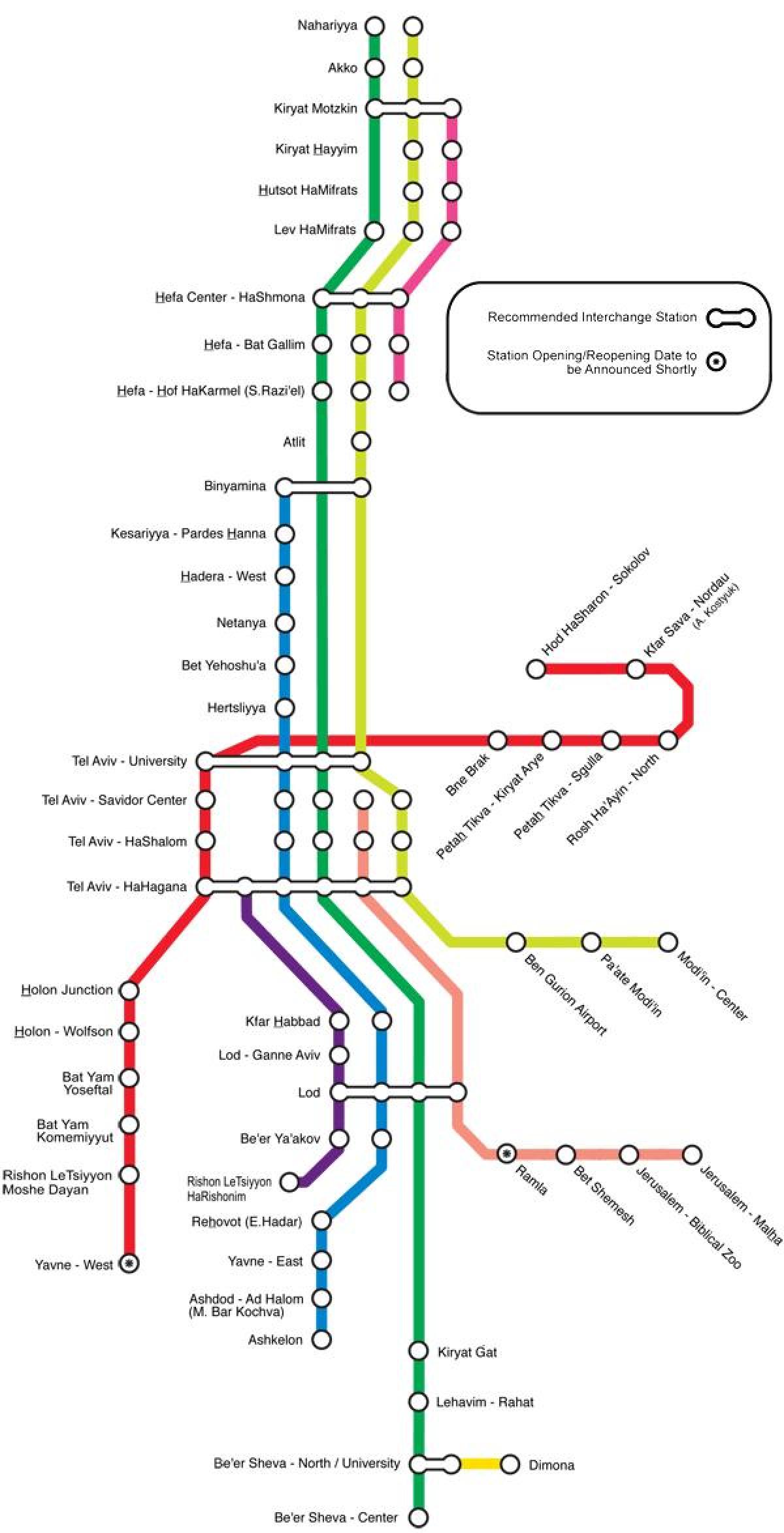 карта на Тел Авив воз