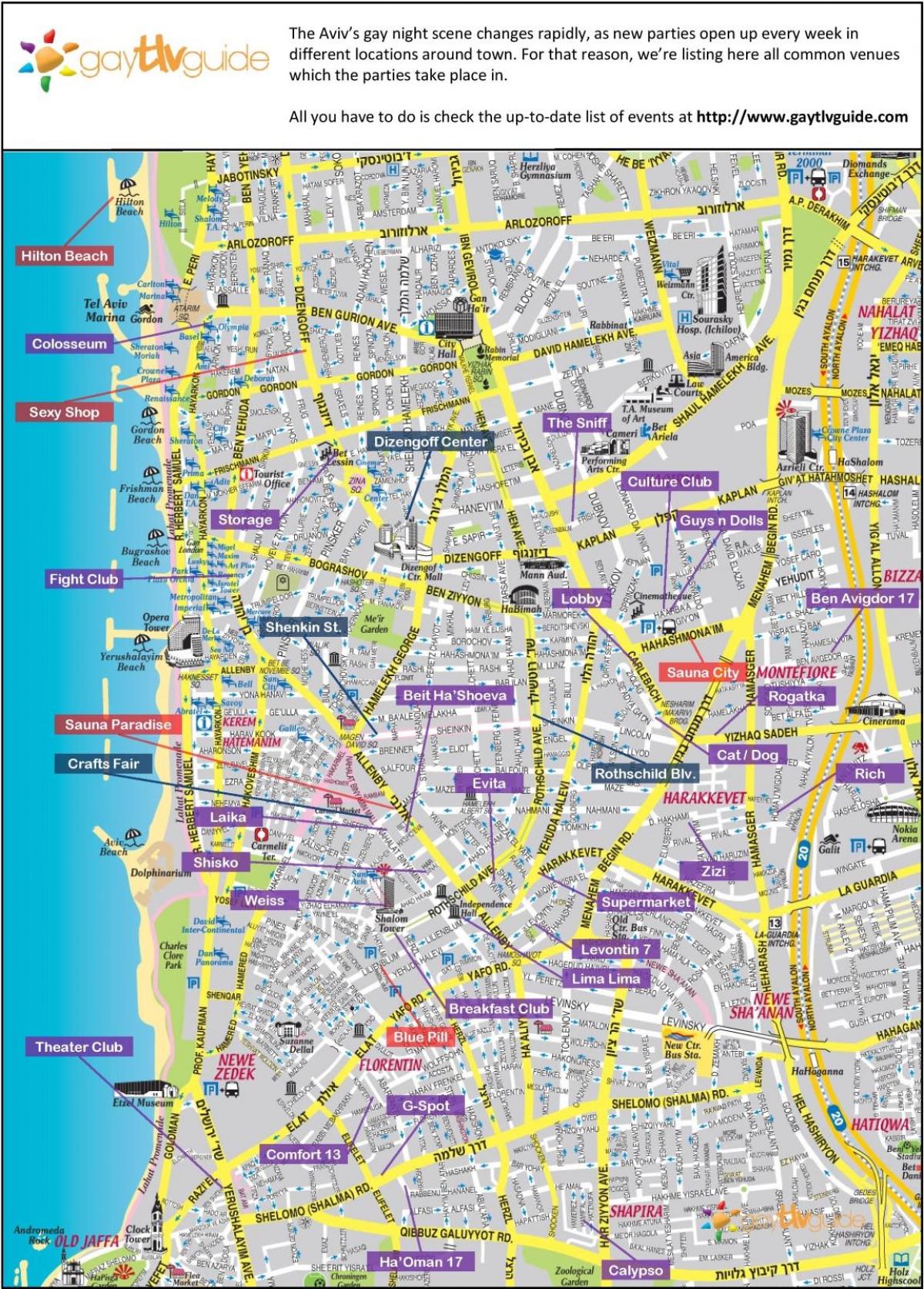карта на геј Тел Авив