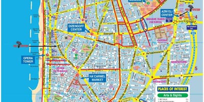 Карта на Тел Авив велосипед