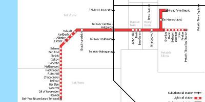 Тел Авив метрото мапа
